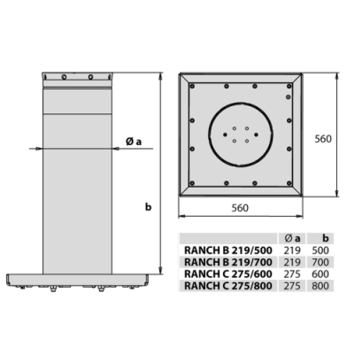 <strong>BFT RANCH B 500L x 219 Stainless Steel Fixed Bollard</strong>